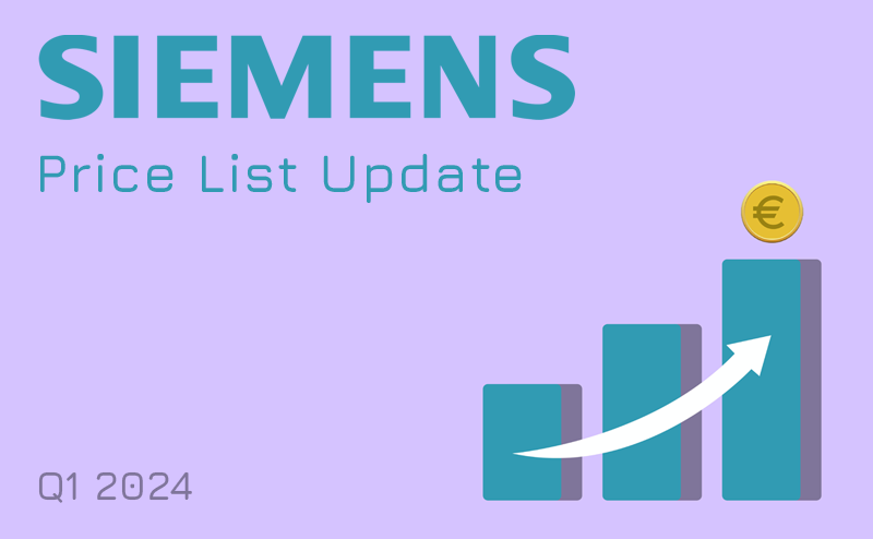 Siemens price list update Q1 2024