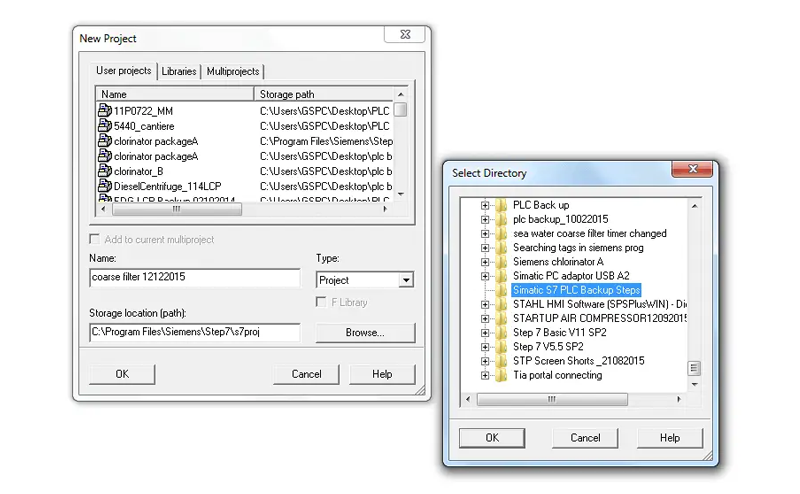 Backing up a Siemens PLC
