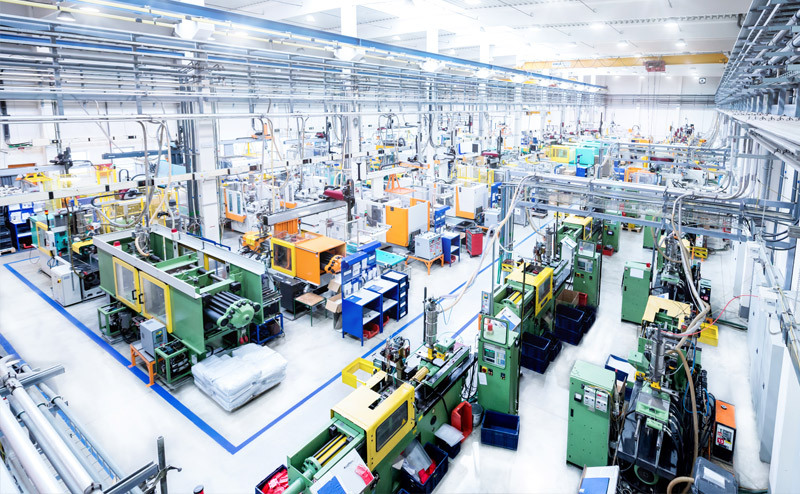 Clean factory floor