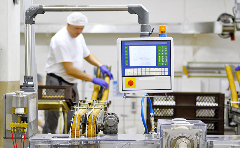 HMI on a biscuit production line