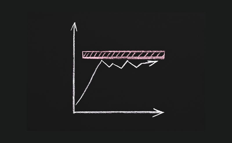 Graph on a chalk board